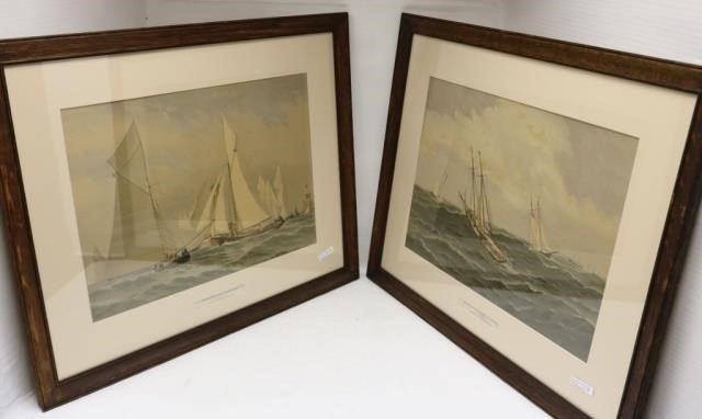 Appraisal: FREDERIC COZZENS - NY FRAMEDCOLORED LITHOGRAPHS ONE IS TITLED LYING