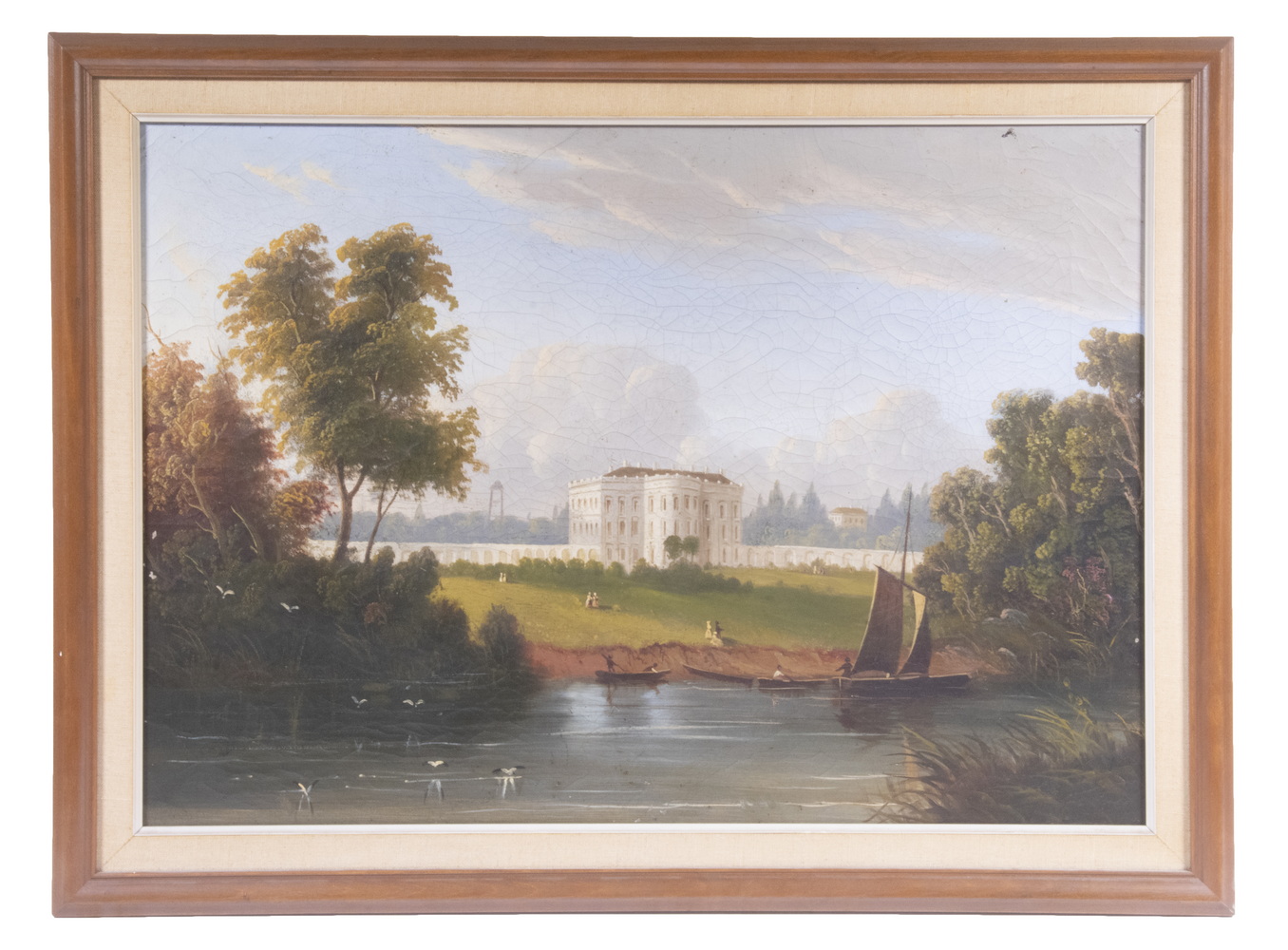 Appraisal: ANONYMOUS VIEW OF A STATELY GEORGIAN COUNTRY MANOR Early th