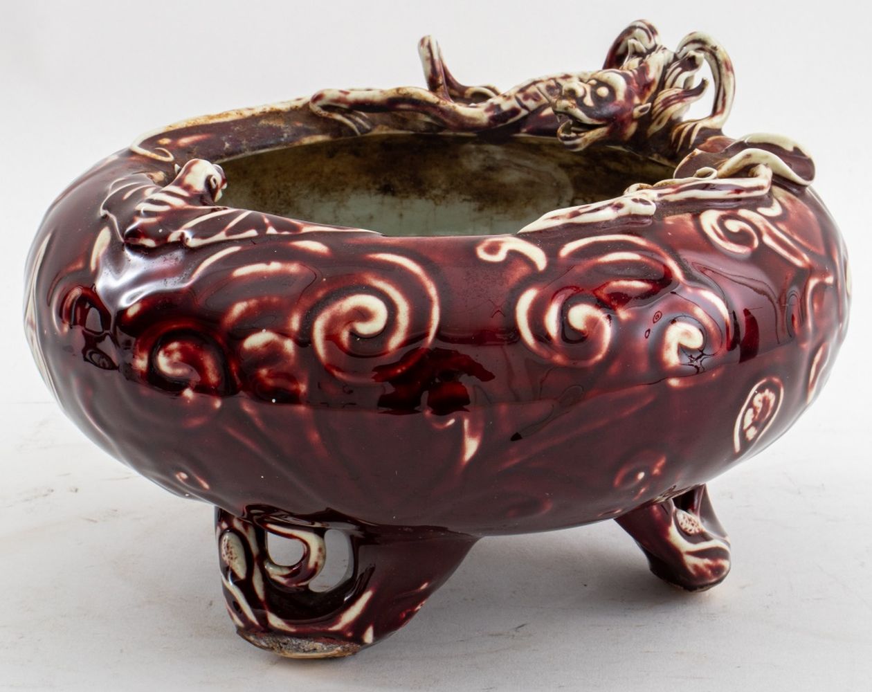 Appraisal: CHINESE SANG DE BOEUF GLAZED PLANTER Chinese Sang de Boeuf