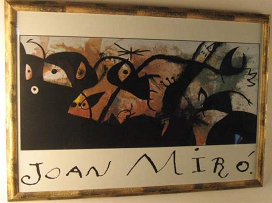 Appraisal: Joan Miro Print in decorator frame H W