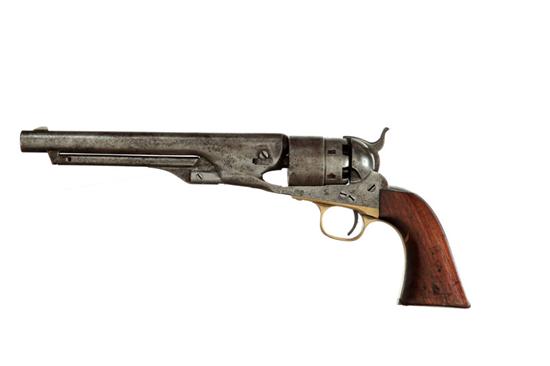 Appraisal: ID'D CONFEDERATE COLT MODEL ARMY REVOLVER caliber six-shot cylinder with