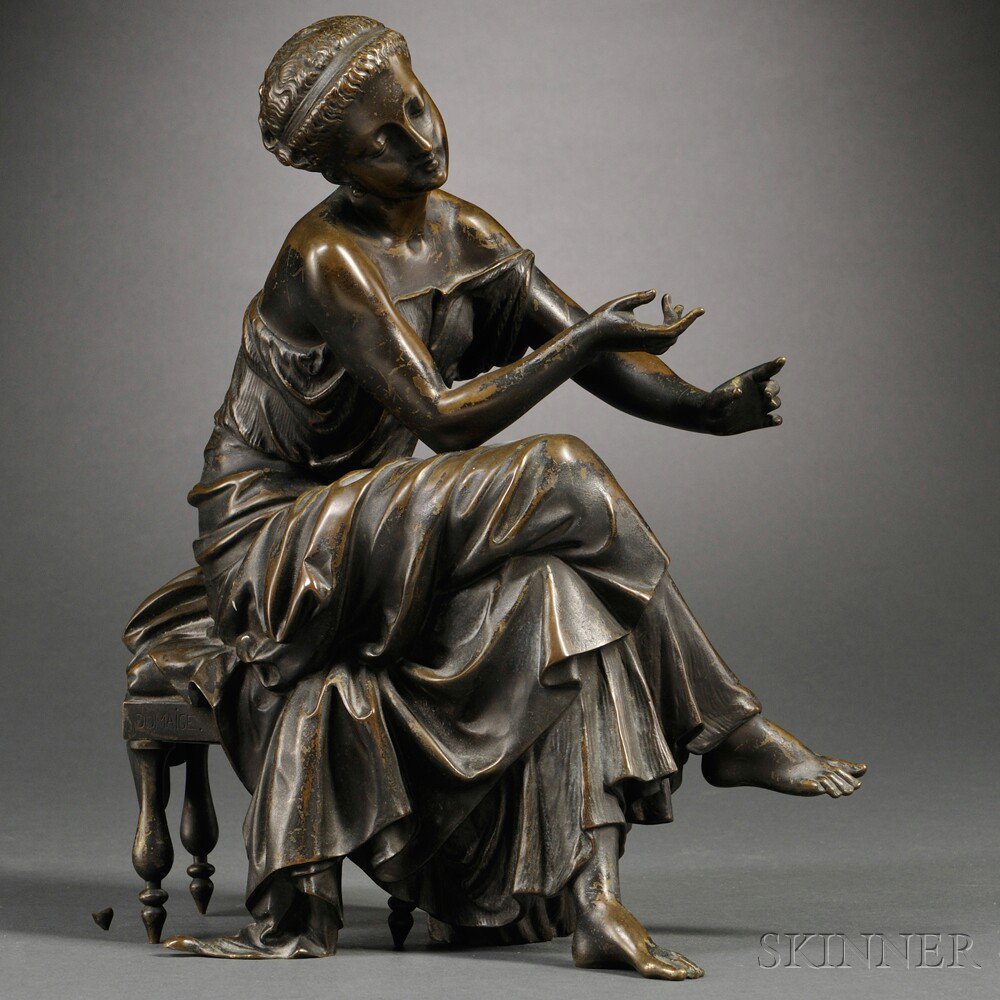 Appraisal: After Etienne-Henri Dumaige French - Bronze Figure of a Classical