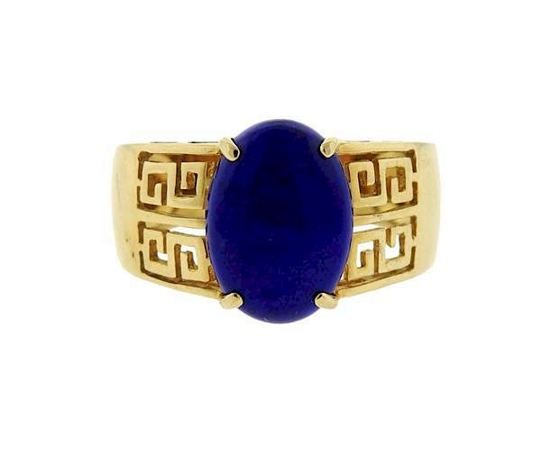 Appraisal: K Gold Lapis Ring METAL K gold GEMSTONES cabochon lapis