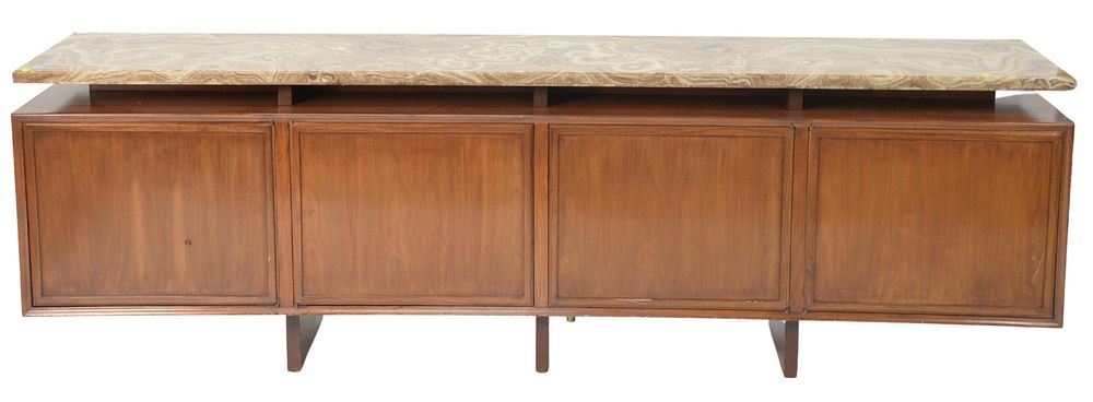 Appraisal: Mid Century Credenza having marble top over four drawers two