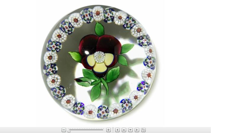 Appraisal: Antique Baccarat type III Pansy paperweight With a central pansy