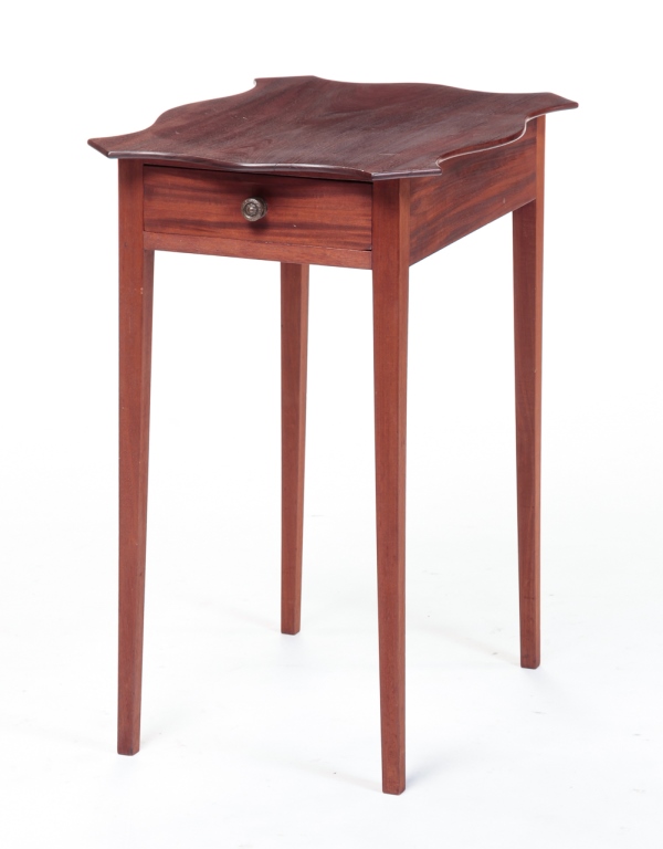 Appraisal: AMERICAN HEPPLEWHITE STAND Late th-early th century mahogany with pine