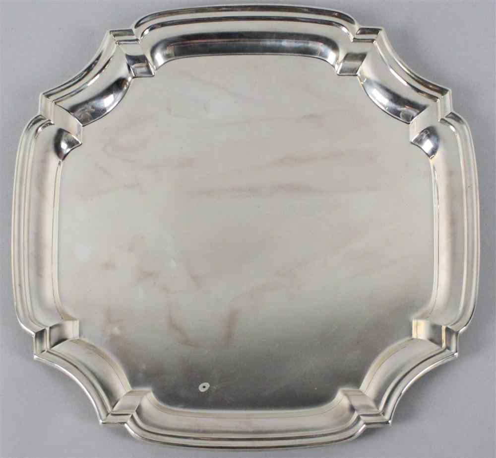 Appraisal: LUNT STERLING GEORGE III STYLE SALVER Marked ''Lunt Sterling'' of