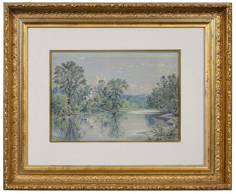 Appraisal: William Rickarby Miller New York - On Rondout Creek Rosendale