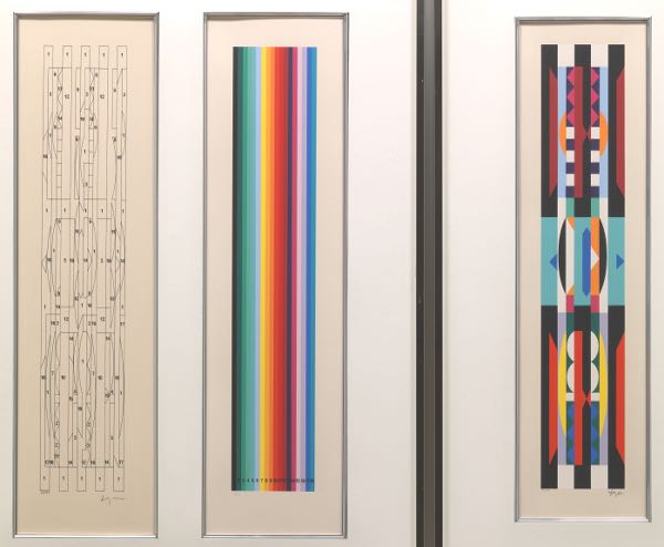 Appraisal: YAACOV AGAM ISRAELI B x -X Suite Three color serigraphs