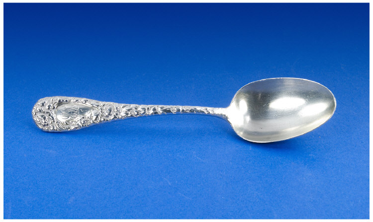 Appraisal: Art Nouveau Sterling Silver Spoon Of Solid Construction With All