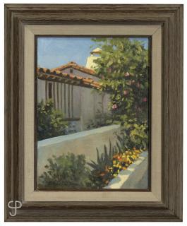 Appraisal: Nicholas Firfires ''Bunkhouse'' adobe and garden signed lower left Nicholas