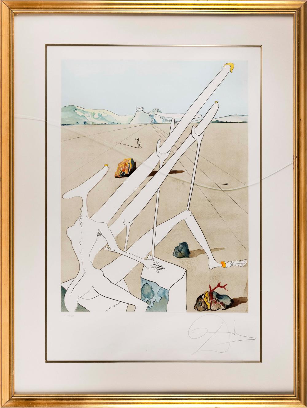 Appraisal: SALVADOR DALI FRANCE SPAIN - SURREALIST COMPOSITION LITHOGRAPH X SIGHT