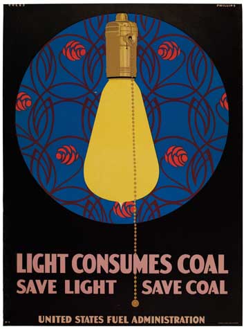 Appraisal: CLARENCE COLES PHILLIPS - LIGHT CONSUMES COAL Circa x inches