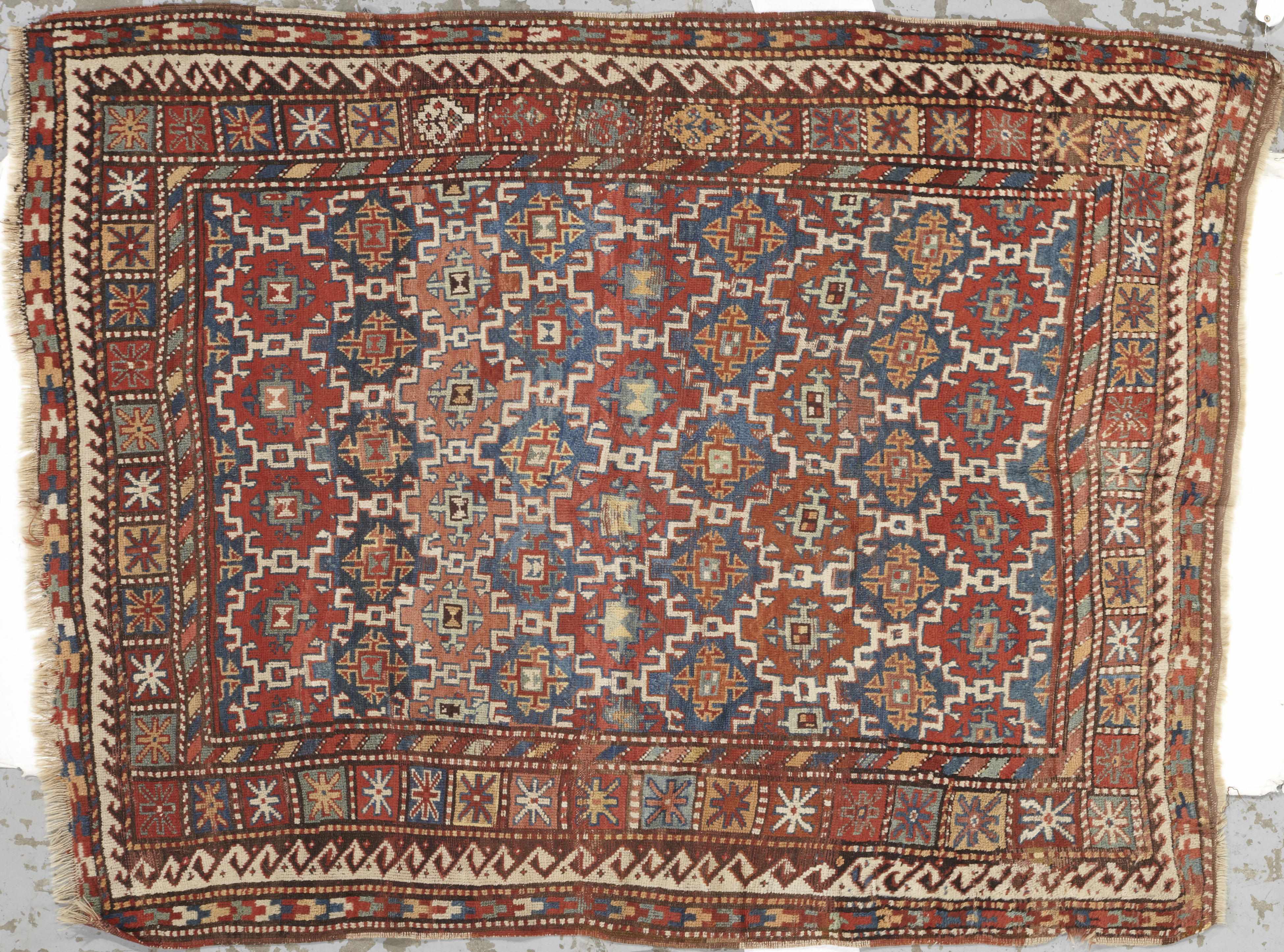 Appraisal: A Caucasian rug Caucasusmid th centurysize approximately ft in x