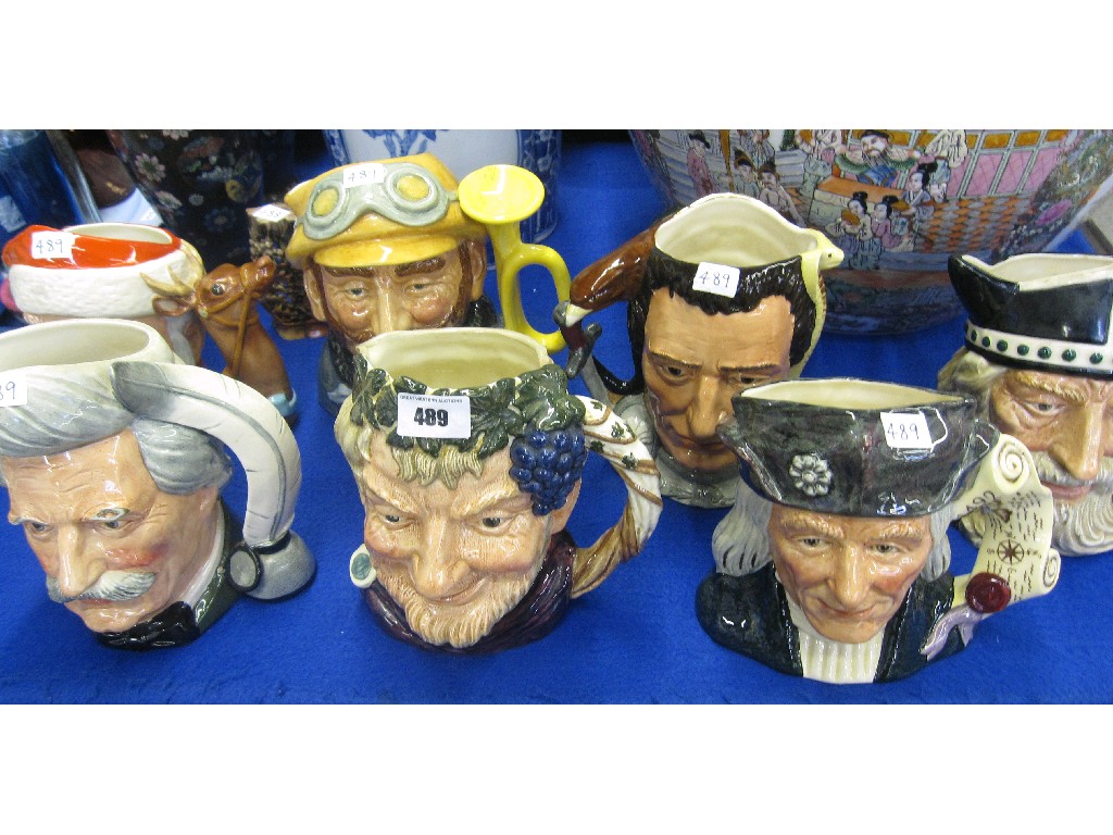 Appraisal: Seven large Royal Doulton character jugs to include Mark Twain