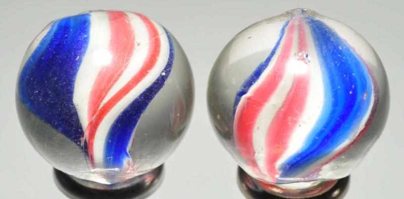 Appraisal: Lot of Peppermint Swirl Marbles Description Nice pair of peppermint