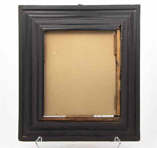 Appraisal: A Northern European Ebonized Wood Mirror the rectangular plate set