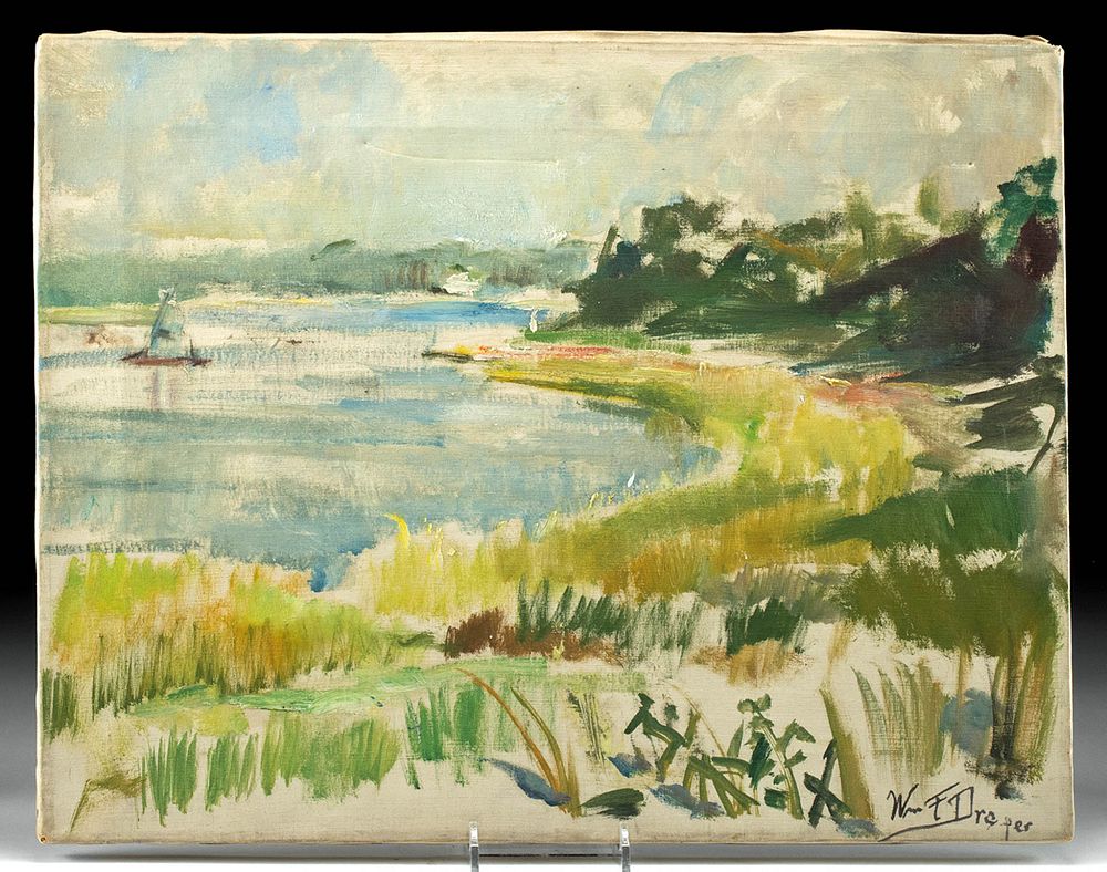 Appraisal: Draper Painting - Wainscott Pond East Hampton s William Franklin