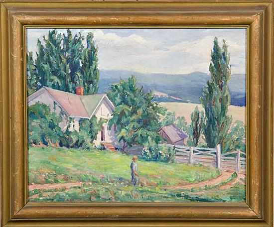 Appraisal: Virginia Randall McLaws Virginia - BLUE RIDGE FARM oil on