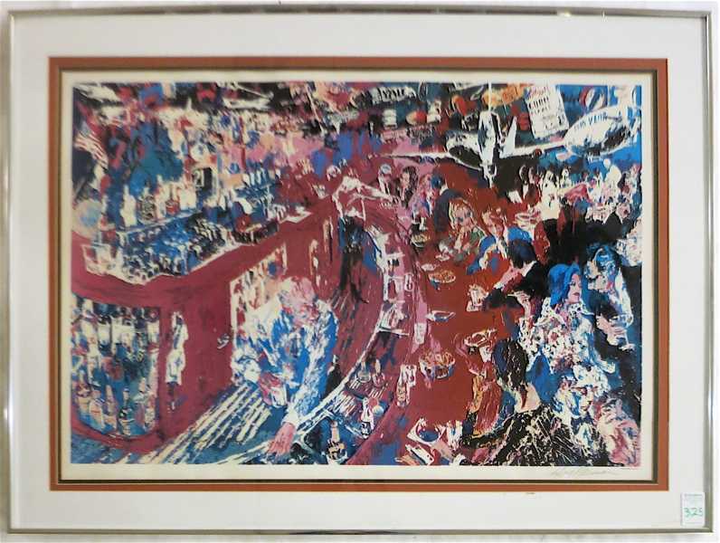 Appraisal: LEROY NEIMAN OFF-SET LITHOGRAPH New York Illinois - Bar at