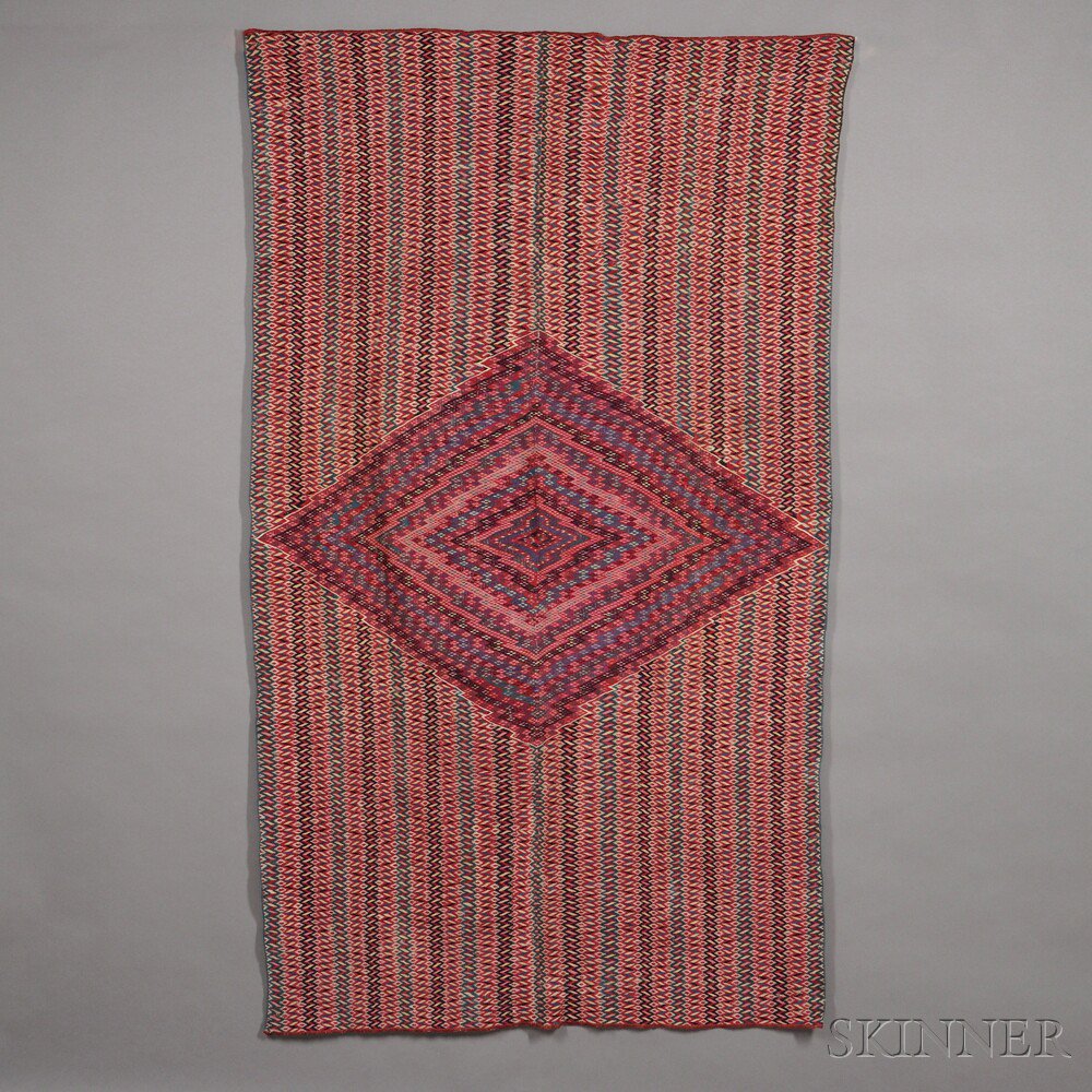 Appraisal: Classic Saltillo Serape c early th century tightly woven in