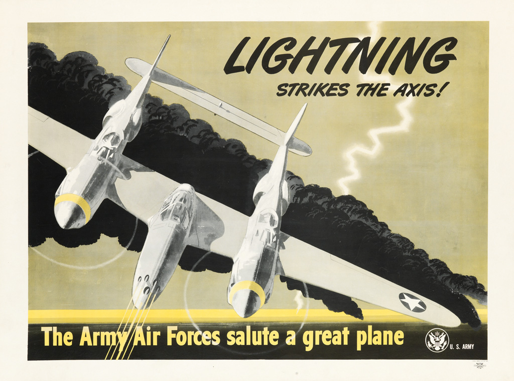 Appraisal: DESIGNER UNKNOWN LIGHTNING STRIKES THE AXIS THE ARMY AIR FORCES