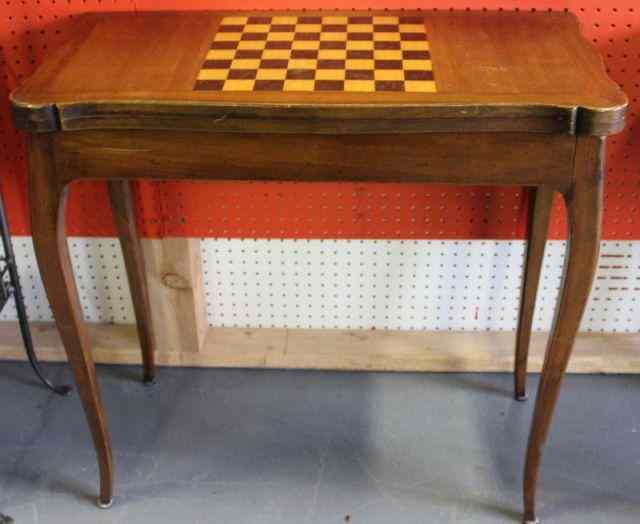 Appraisal: Italian Style Flip Top Games Table With felt liner From