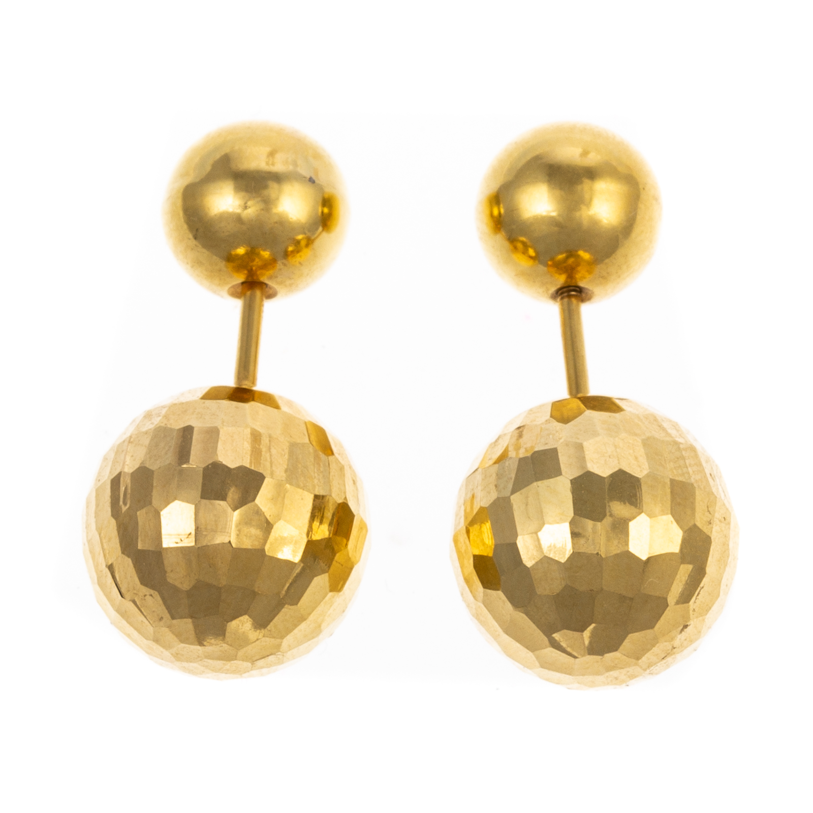 Appraisal: A PAIR OF K CHRISTIAN DIOR DOUBLE BALL EARRINGS K