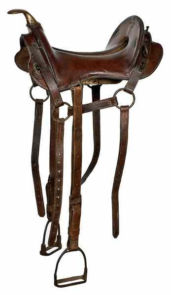 Appraisal: U S WWI Model Mule Rider's Saddle Leather strap on