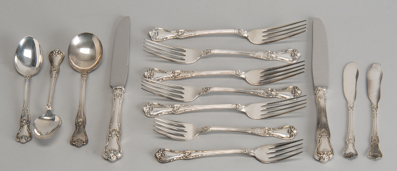 Appraisal: PARTIAL STERLING SILVER FLATWARE SET BY LUNT in the Memory