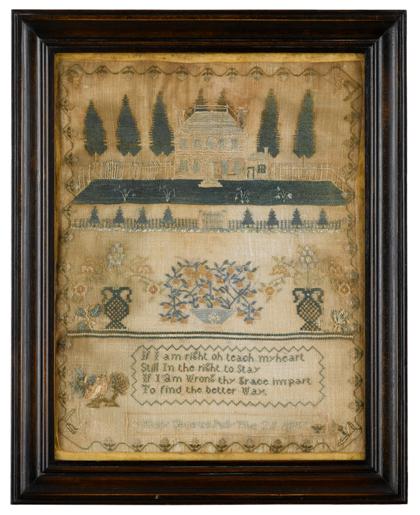 Appraisal: Needlework sampler mary shroves july the th