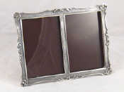 Appraisal: A fine Italian sterling silver double photo frame with strut