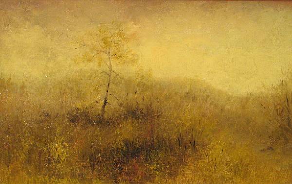 Appraisal: American School th Century Golden landscape signed indistinctly lower left