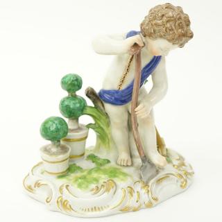 Appraisal: th Century Meissen Porcelain Putti Gardener Figurine th Century Meissen