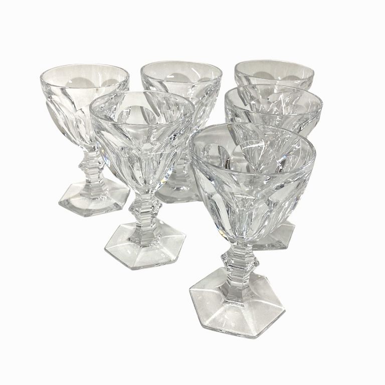 Appraisal: Baccarat Crystal Harcourt Glasses Baccarat Crystal Harcourt Glasses Signed at