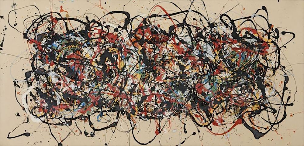 Appraisal: MIKE BIDLO After Jackson Pollock No Title After Pollock Acrylic