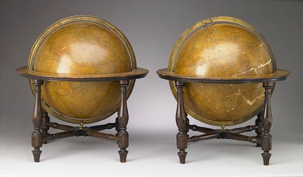 Appraisal: A matched pair of Cary s -inch table globes th