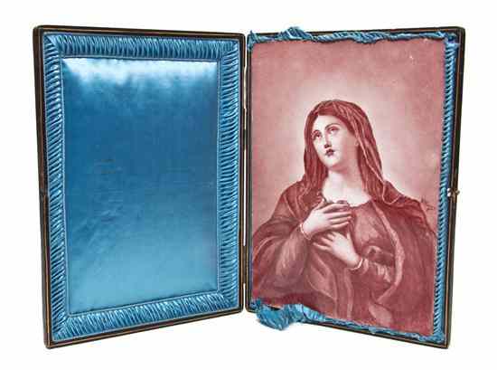 Appraisal: A Continental Porcelain Plaque of rectangular form depicting the Madonna