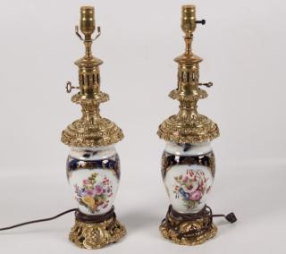 Appraisal: PAIR OF HAND PAINTED PORCELAIN PORTRATE VASES PAIR OF DECORATIVE