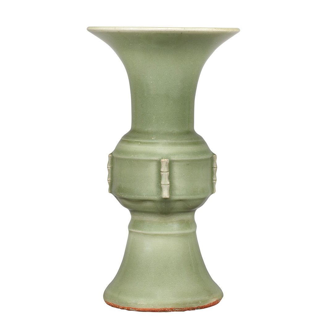 Appraisal: Chinese Longquan Type Celadon Gu Vase th th Century The