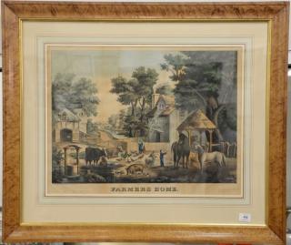 Appraisal: Patrick Farrel colored lithograph Farmer's Home published by Patrick Farrel