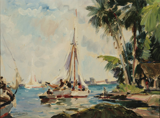 Appraisal: Anthony Thieme American - Nassau Sails Signed A Thieme l