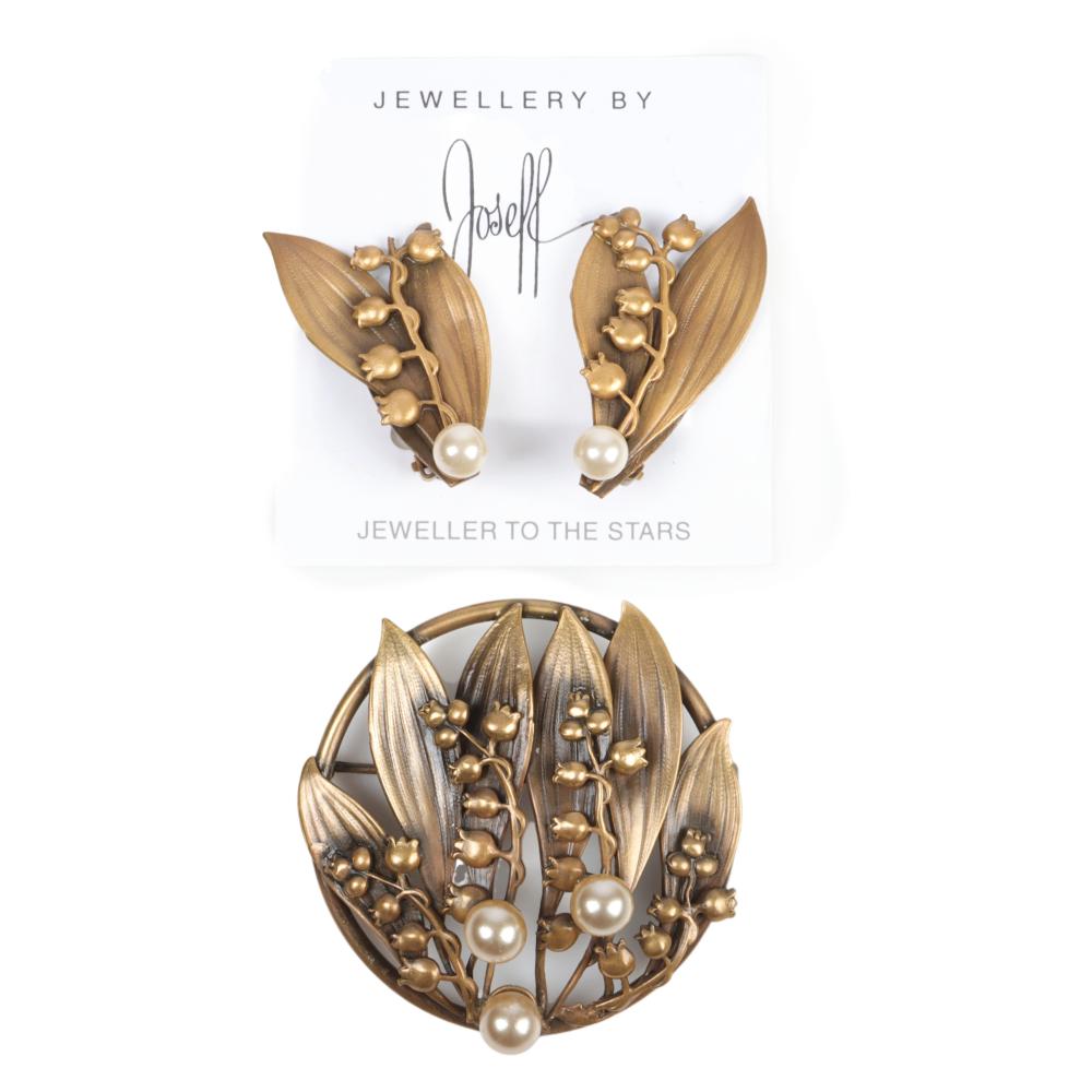 Appraisal: JOSEFF OF HOLLYWOOD GOLD TONE LILY OF THE VALLEY PIN