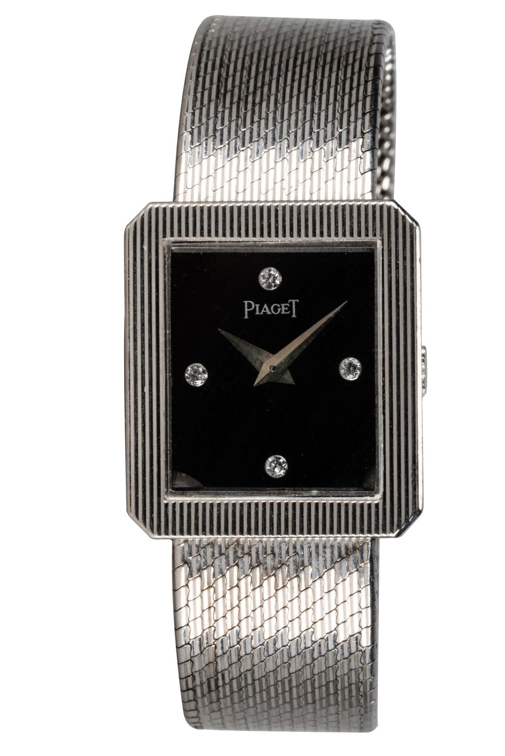 Appraisal: PIAGET KARAT WHITE GOLD DIAMOND WATCHthe dial signed 'Piaget' below