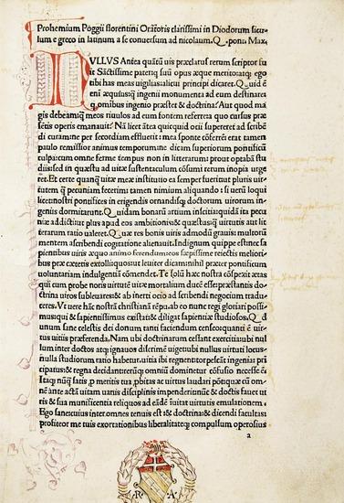 Appraisal: DIODORUS SiculusBibliothecae historicae libri VI Translated from Greek into Latin