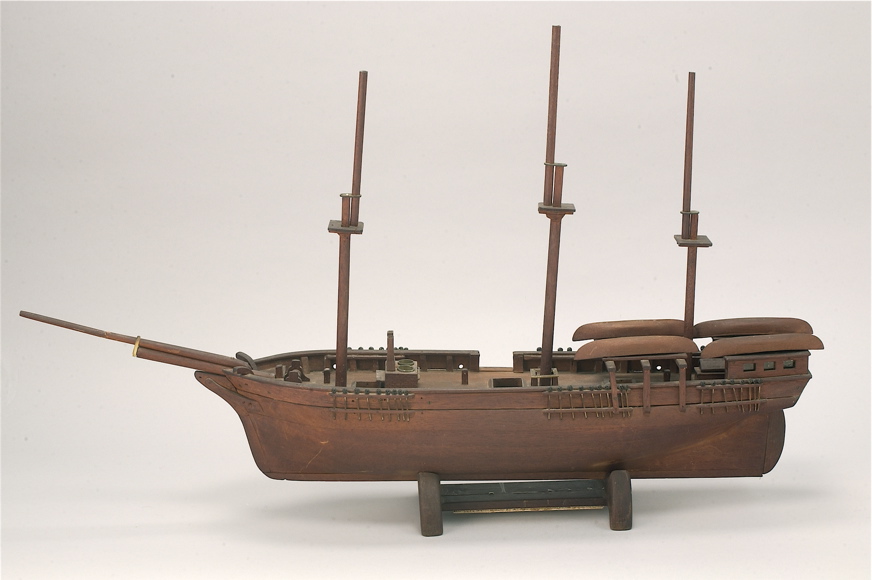 Appraisal: WOODEN MODEL OF A WHALESHIP Late th Early th CenturyPurportedly