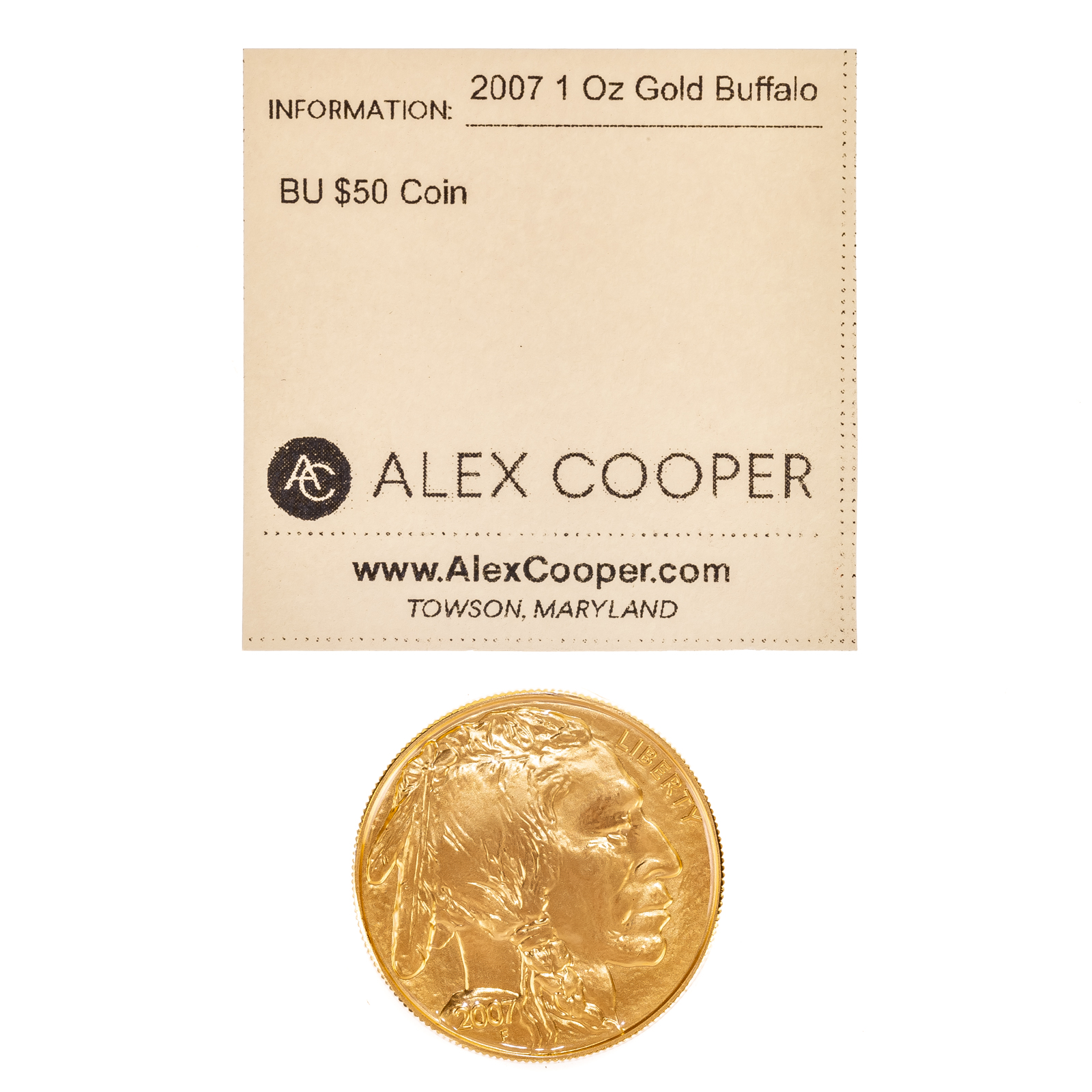 Appraisal: OZ GOLD BUFFALO FINE US Mint's first gold coin in