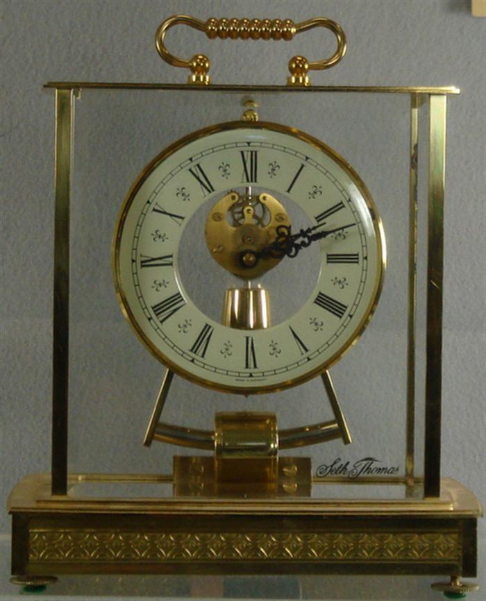 Appraisal: Seth Thomas electromechanical mantle clock rising case h Estimate -