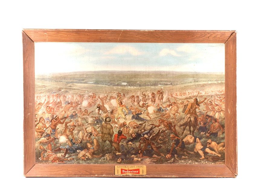 Appraisal: Custer's Last Fight by Anheuser-Busch Framed Art Included in this