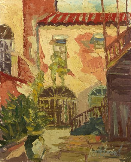 Appraisal: Paul Hermann Rohland American - French Quarter Courtyard oil on